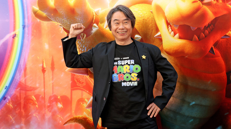 Shigeru Miyamoto mario event smiling