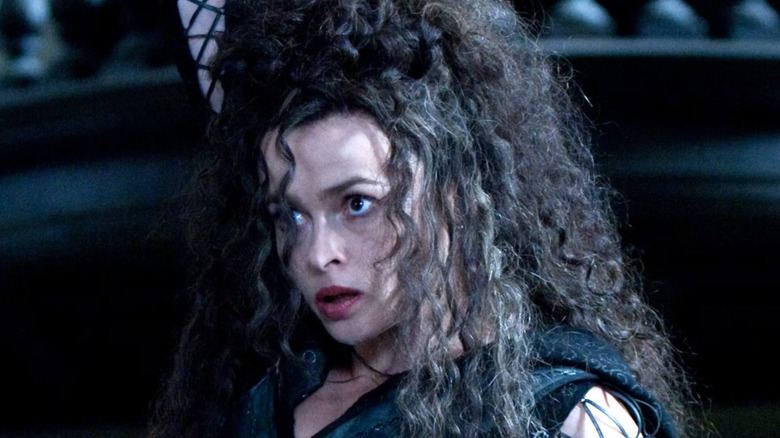 Bellatrix glaring in Harry Potter and the Deathly Hallows