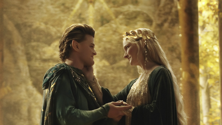 Elrond and Galadriel sharing a moment