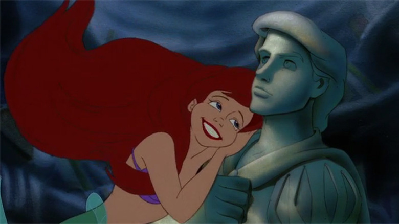 Ariel with Prince Eric statue