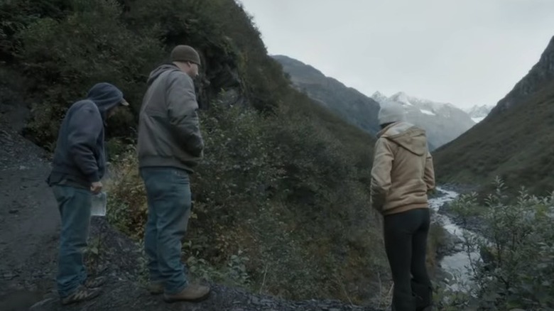 Gold Rush crew looks at creek