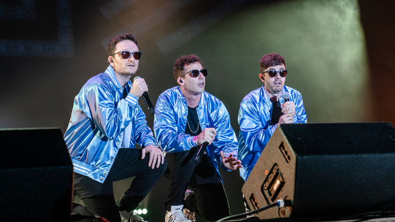 The Lonely Island performing