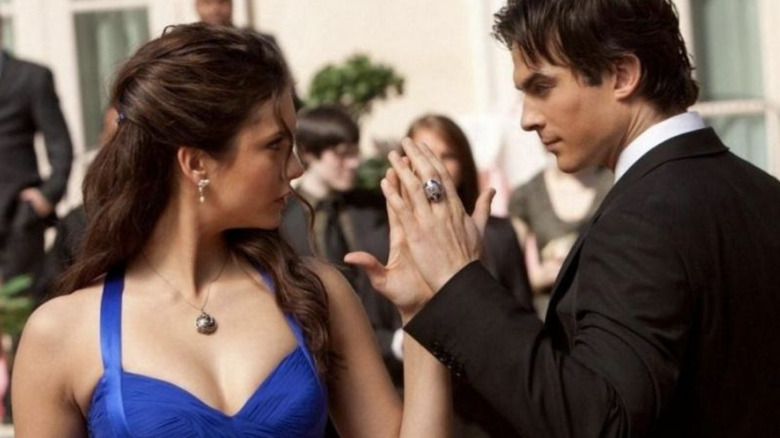 Damon dancing with Elena