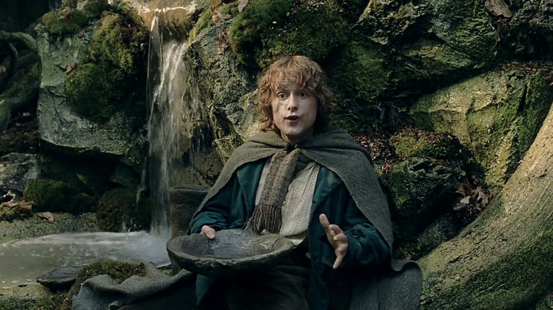 Pippin, a Fallohide descendent, in the woods in "The Lord of the Rings: The Two Towers" (2002)