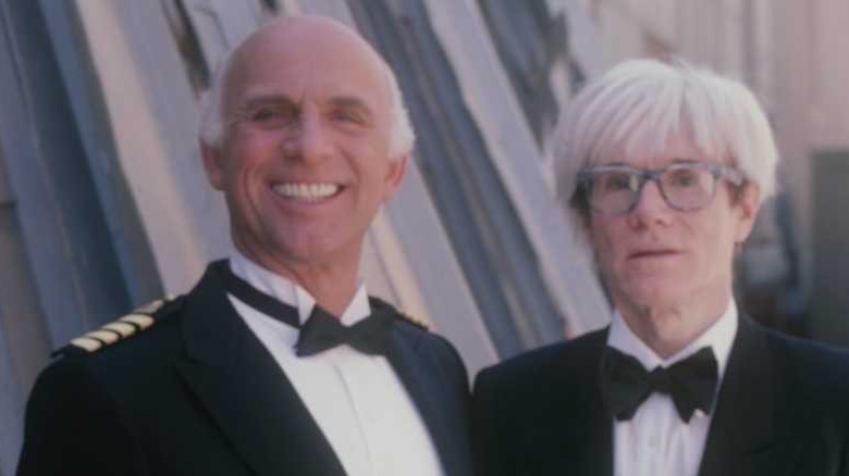 Gavin McLeod and Andy Warhol (r)