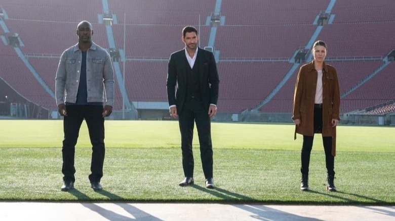 Amenadiel, Lucifer and Chloe