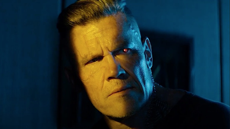 Josh Brolin Cable glowing red eye