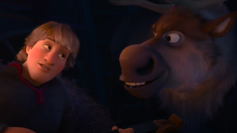 Kristoff sings to Sven