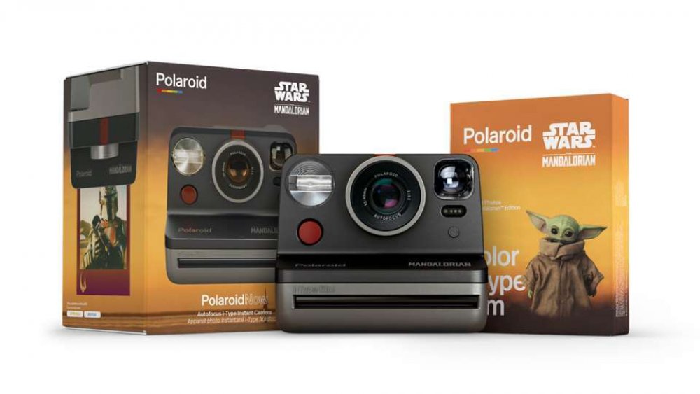 Mando Monday Mandalorian Polaroid camera promotional image