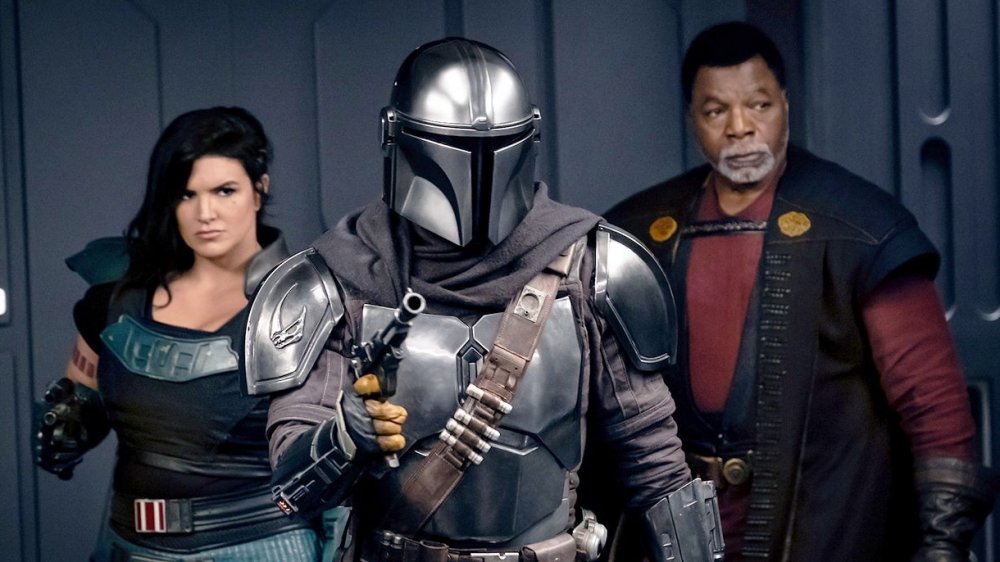 Gina Carano, Pedro Pascal, and Carl Weathers on The Mandalorian