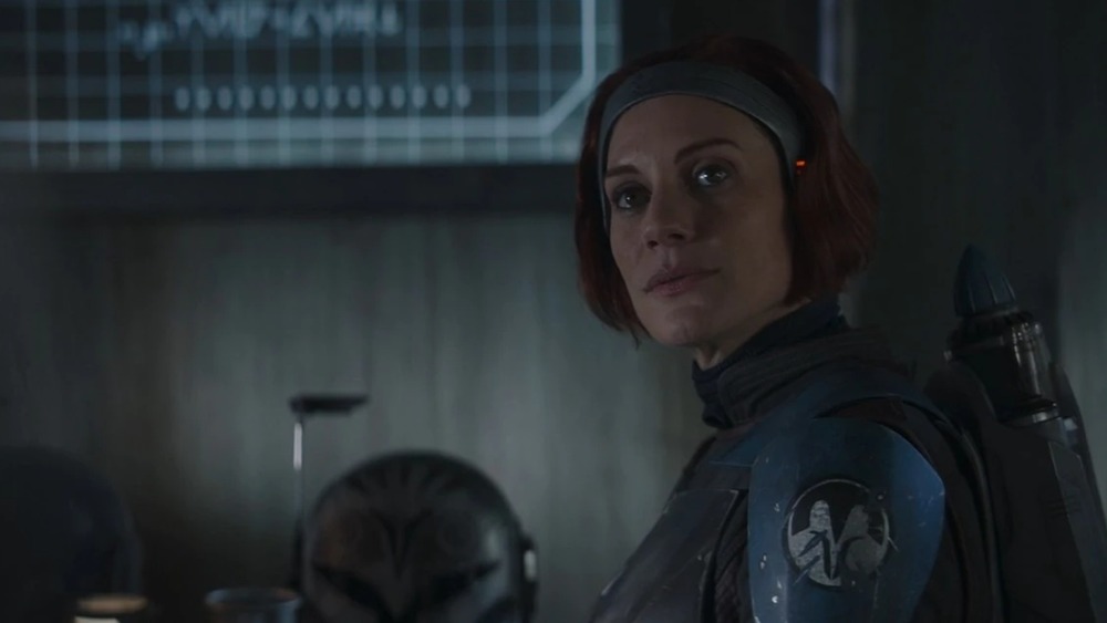 Bo-Katan Kryze with her helmet off