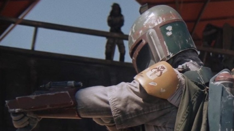 The Mythosaur logo on Boba Fett's armor