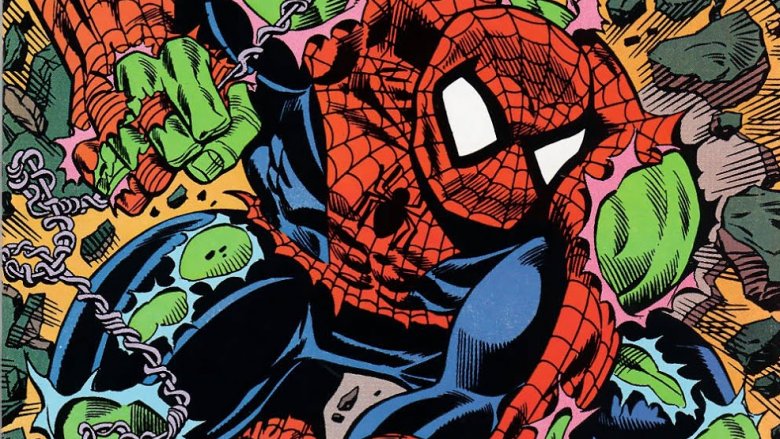 A Hulked-Out Spider-Man from the cover of Web of Spider-Man #70