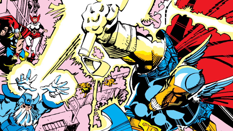 Beta Ray Bill wielding the hammer