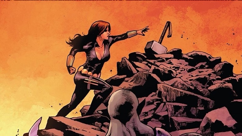 Black Widow reaches for Mjolnir