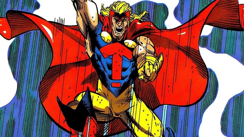 Thor 2099 angrily flying