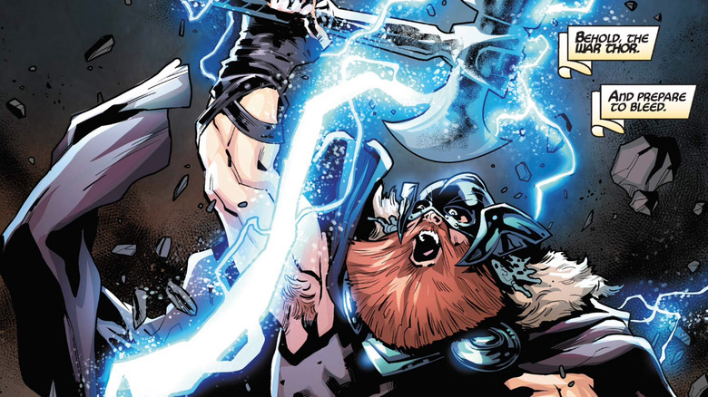 Volstagg transforming into the War Thor