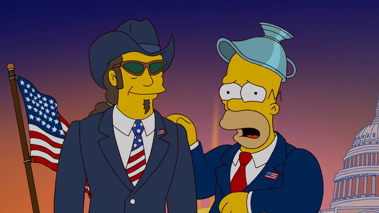 Homer Simpson and Ted Nugent