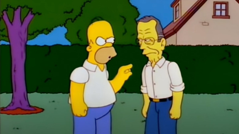 Homer confronts George Bush