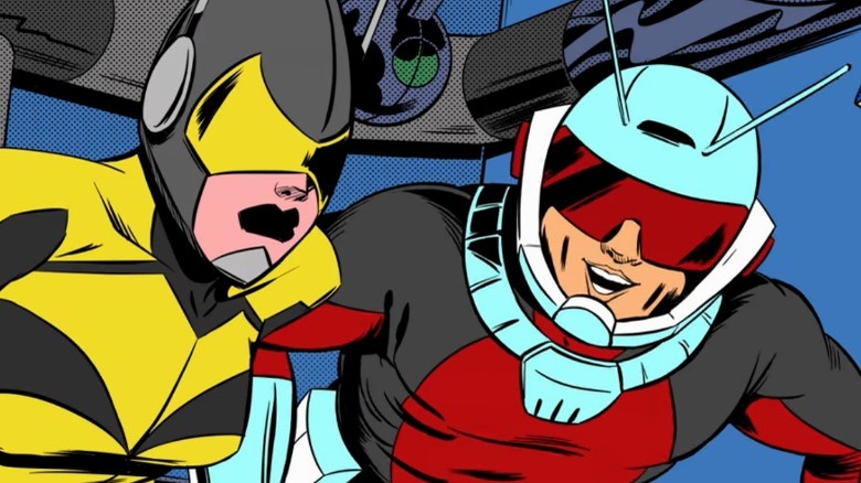 Wasp stoic and Ant-Man talking
