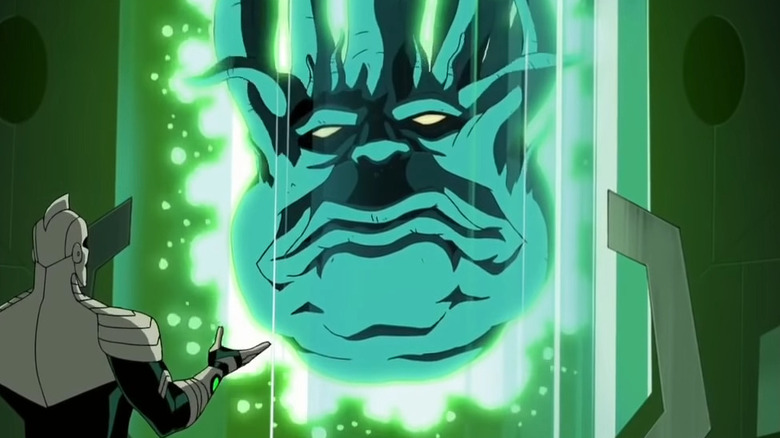 The Supreme Intelligence floating green head