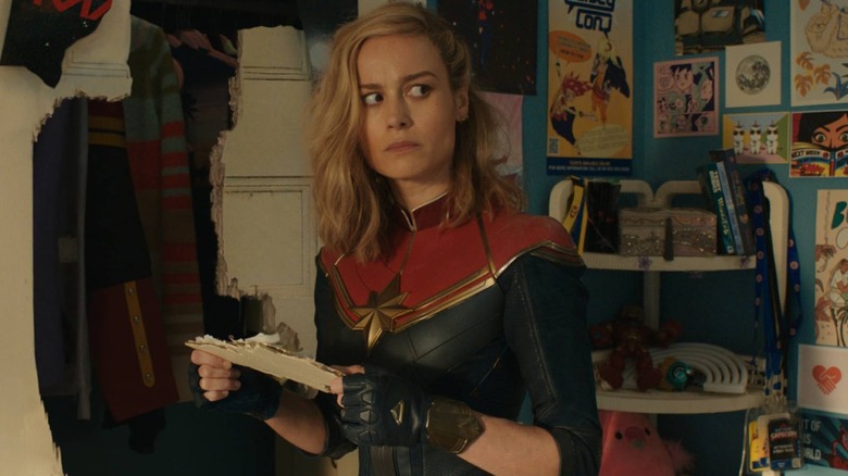 Captain Marvel in Kamala's bedroom