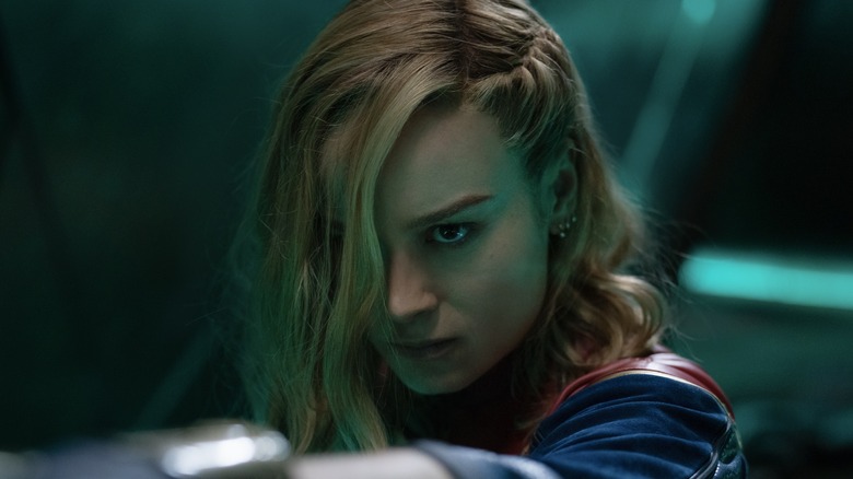 Captain Marvel looking threatening