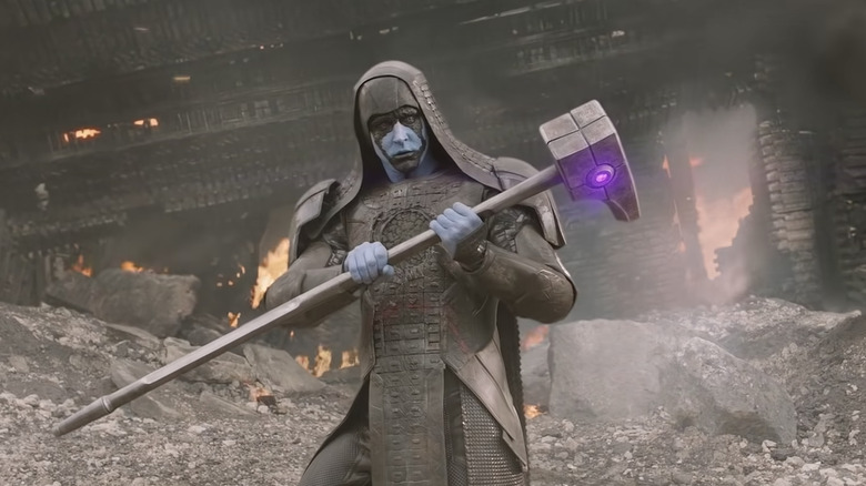 Ronan holding the MCU's Cosmi-Rod