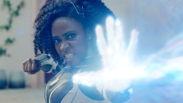 Monica Rambeau uses her powers