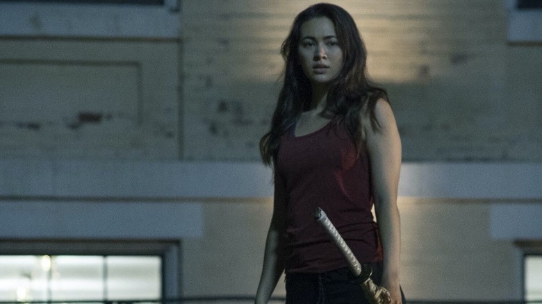 Colleen Wing with a sword