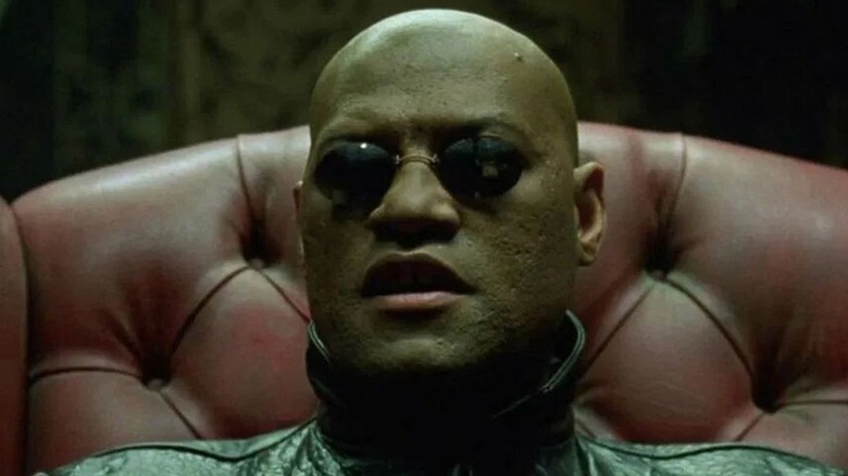 Laurence Fishburne Morpheus sunglasses chair