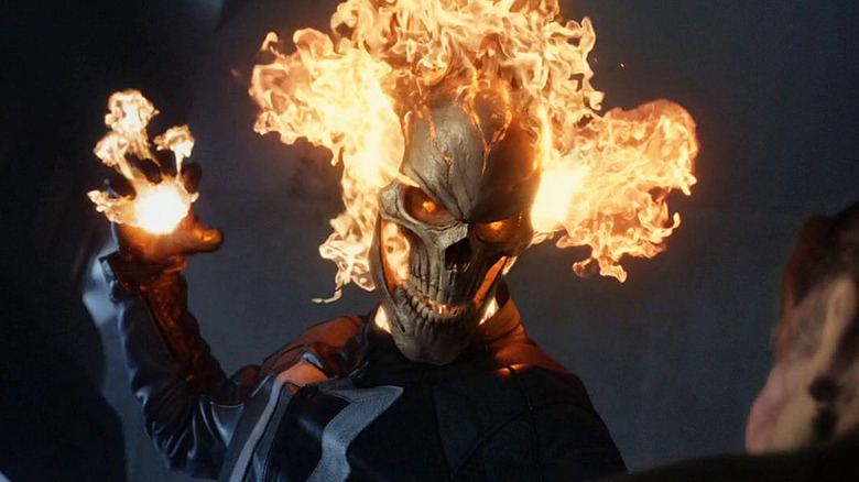 Ghost Rider fighting with fireball in his hand