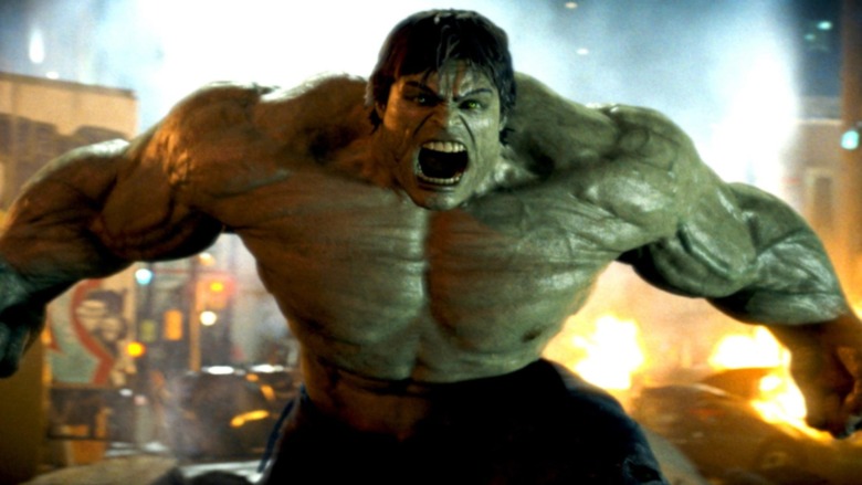 The Hulk yelling 