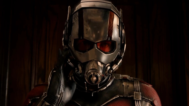 Ant-Man activates his helmet