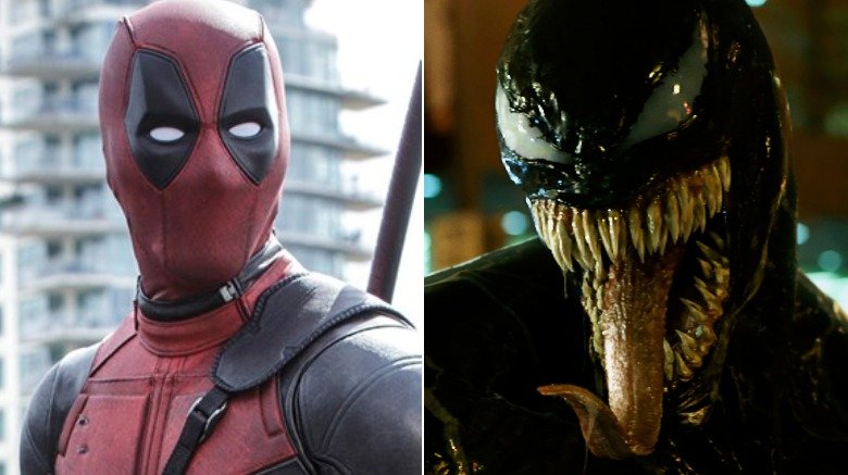 Split image of Deadpool and Venom