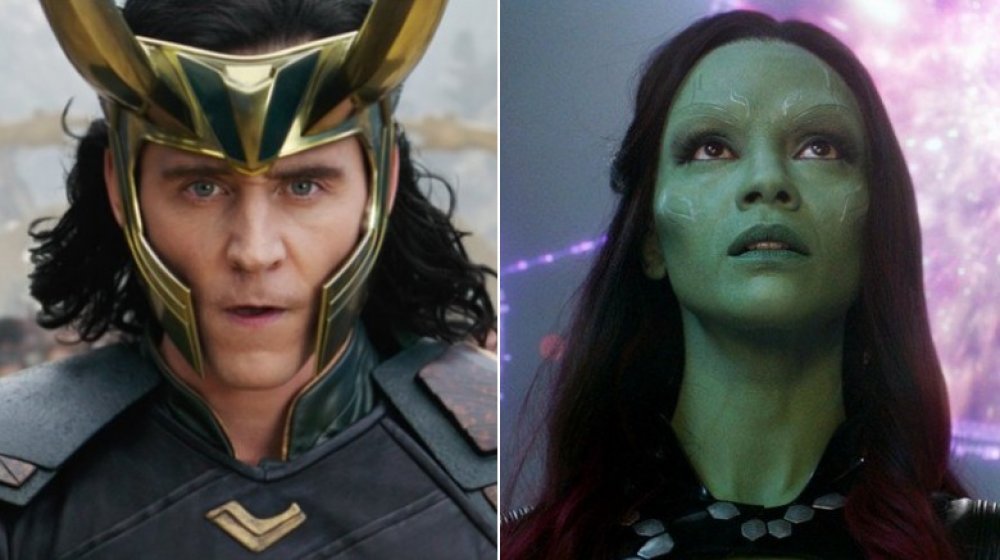 Split image of Loki and Gamora