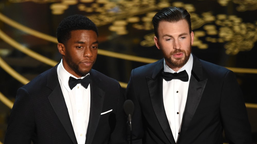 Chadwick Boseman and Chris Evans