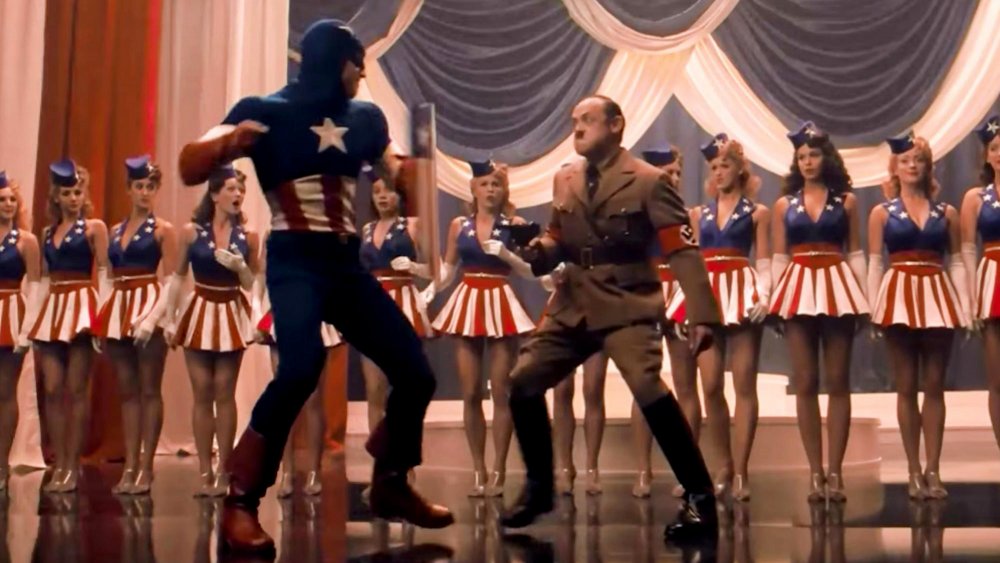 Chris Evans punches Hitler in 'Captain America'