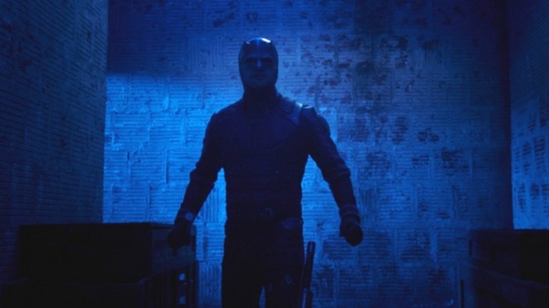 Daredevil standing in hallway