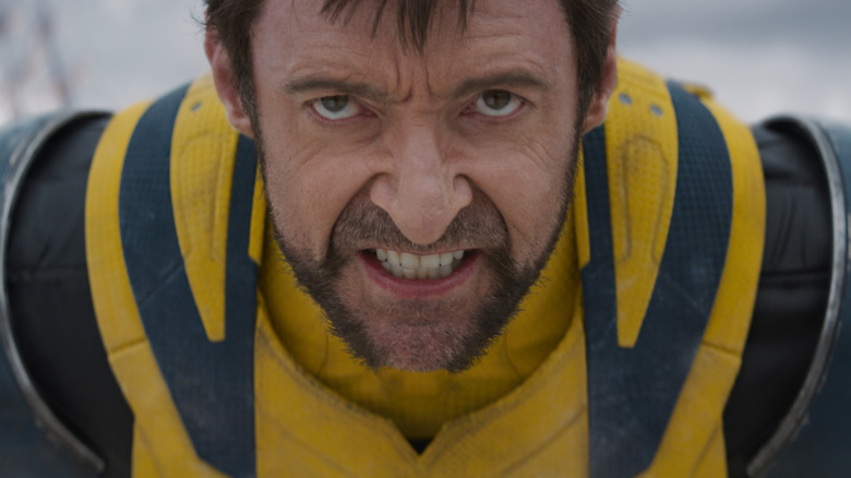 Wolverine looking angry and gritting his teeth