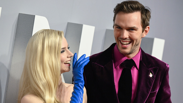 Anya Taylor-Joy and Nicholas Hoult laughing