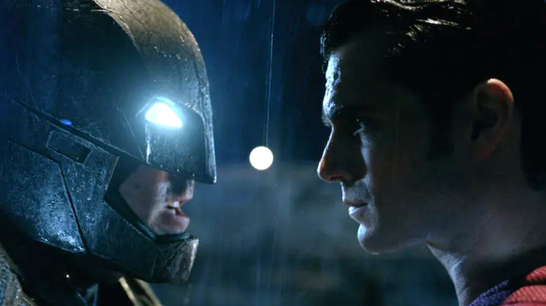 Batman and Superman face to face