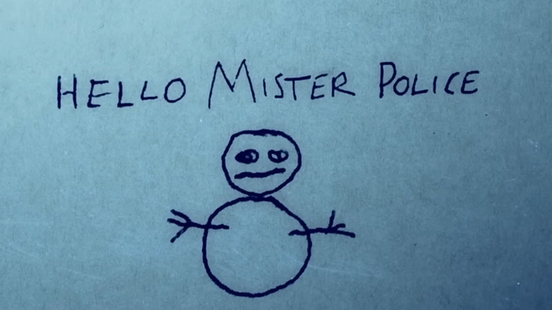 a snowman note