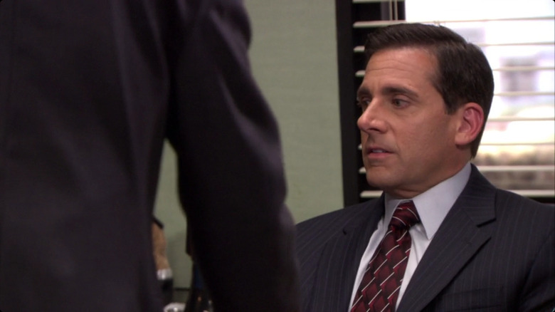 Jim talks to Michael in his office