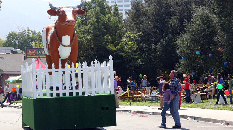 Orson cow in parade