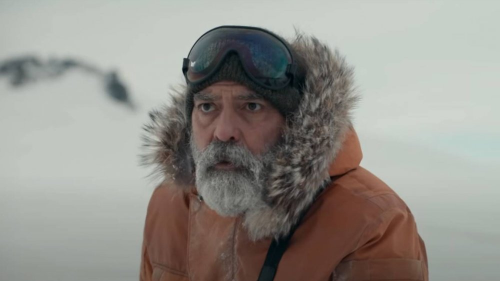 George Clooney plays a bearded scientist in the sci-fi film The Midnight Sky