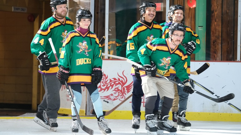 The original mighty ducks in uniform