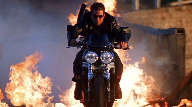 Tom Cruise on a motorcycle 