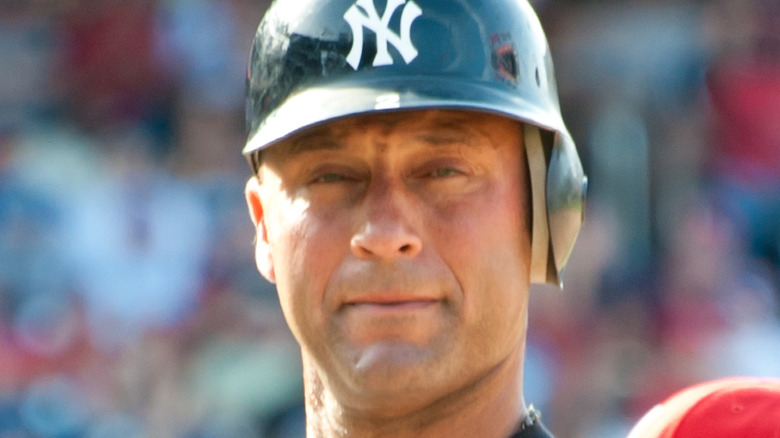 Derek Jeter playing baseball