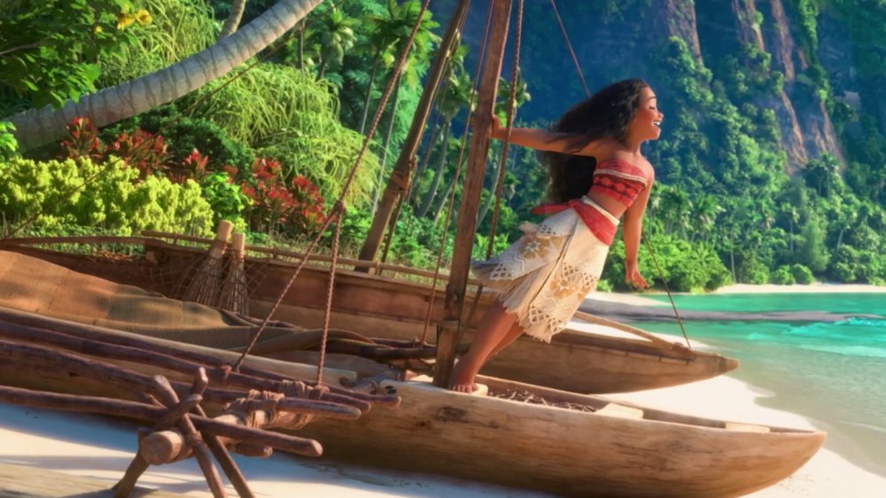 Moana on her boat in Moana